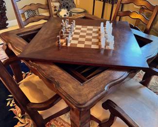 Game Table with Chess board top