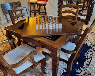 Game Table with Chess board top