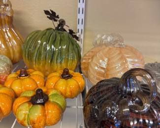Glass Pumpkins and Gourds