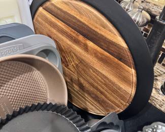 Metal bakeware and cutting boards