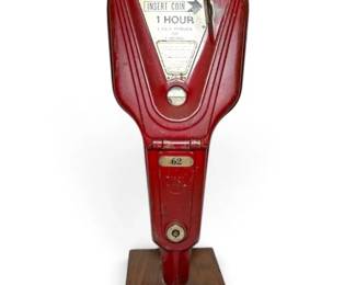 Vintage DualBrand Parking Meter w Coins