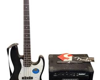 Fender Squier Affinity Series Electric Bass Guitar w Amplifier  Headphones
