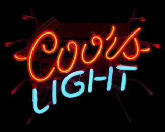 Coors Light Beer Neon Bar Sign