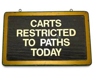 Golf Course Carts Sign