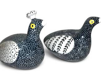 Ceramic Painted Pigeons