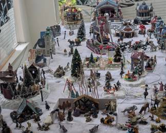 Christmas Village with boxes
