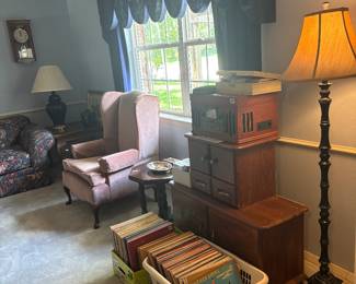 Turntable, radio, cassette, cd player