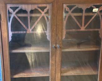 Antique glass bookcase
