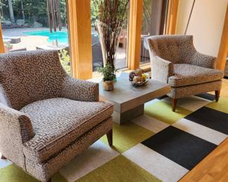 Modern chairs,table & rug