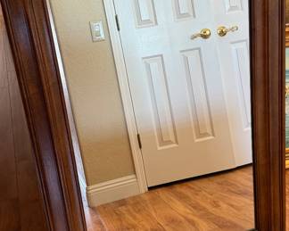 Barrows Home Furnishers Pecan Framed Mirror