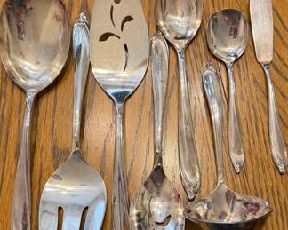 International Deep Silver 8-5-pc Place Settings +  8 Serving Pieces