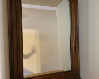 Barrows Home Furnishers Pecan Framed Mirror
