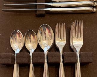 International Deep Silver Happy Anniversary 8-5-pc Place Settings + 8 Serving Pieces