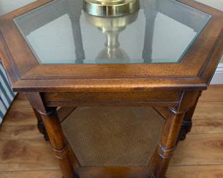Vintage 1970's Mid-Century Hexagonal End Table