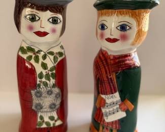 Vintage Susan Paley "Bernadette & Noelle" Vases 2-pc