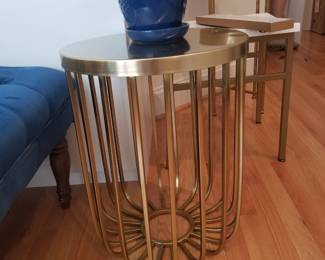 Contemporary metal side table 