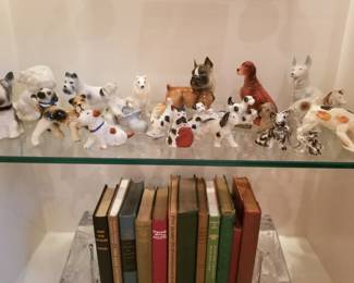 Vintage porcelain dog figurines 