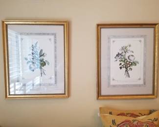 Framed botanical prints