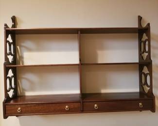 Wall shelf, 2 shallow drawers
