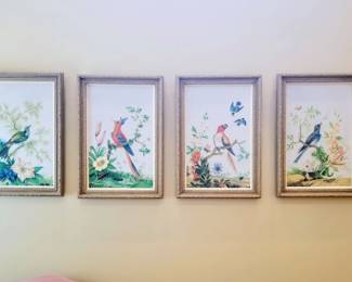 Set of four large giclees on canvas. 