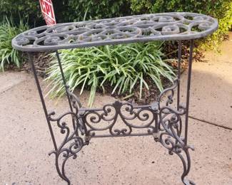 Iron patio table