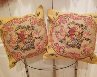 Pair of tapestry pillows