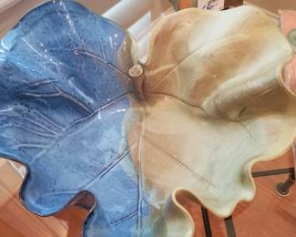 Signed pottery centerpiece bowl