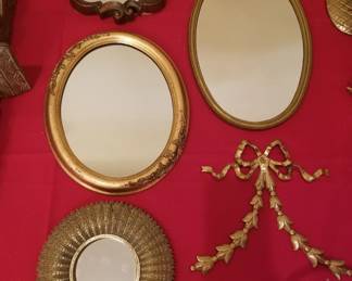 Small gold mirrors 