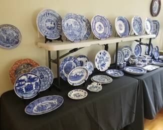 Blue and white china collection, including Spode's "Blue Room" collection. 