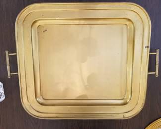 Large brass serving tray