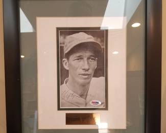 Autographed "Lefty" Grove photo, framed