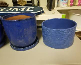 Glazed garden planters