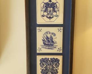 Framed Delft tiles