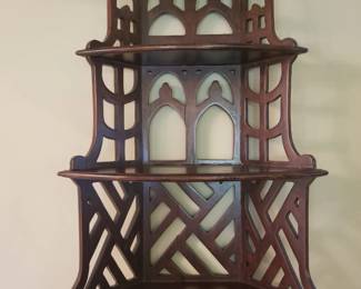 Chinese Chippendale style wall shelf
