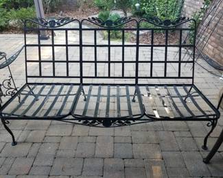 Patio sofa, metal (no cushions)