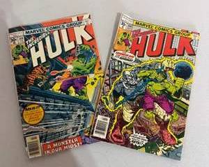 Lot of 2 Vintage Marvel The Incredible Hulk Comic Books