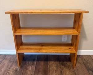 Solid Wood 3-Tier Open Bookcase or Display Shelf