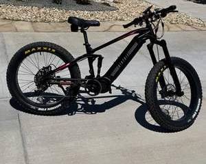 Black Biktrix Juggernaut Ultra FS Pro 3 Fat 52V Electric Mountain Bike – Bafang Ultra Mid-Drive, Full Suspension
