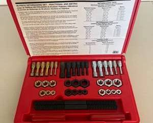 Thread Restorer & Rethreading Tool Kit – SAE & Metric with Storage Case