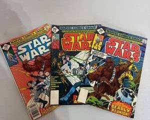 Lot of 3 Vintage Marvel Star Wars Comic Books
