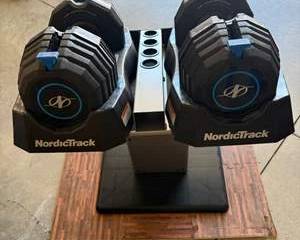 NordicTrack Adjustable Dumbbell Set with Storage Stand