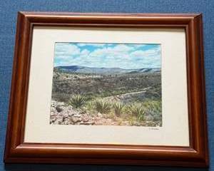 Framed Signed Desert Landscape Print