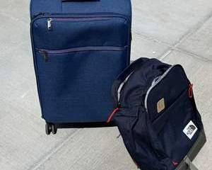 Rolling Suitcase and Travel Backpack
