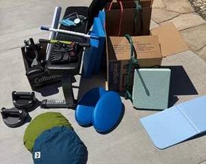 Assorted Home Fitness Equipment and Exercise Accessories