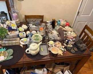 coral, shells, candles, treasures