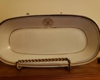 Dish with US Navy logo