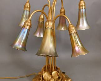 Tiffany seven lily lamp
