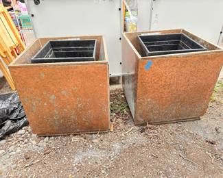 West Elm Copper Planters