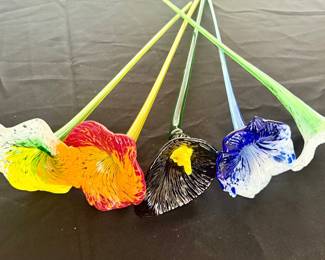 Blown glass tulips