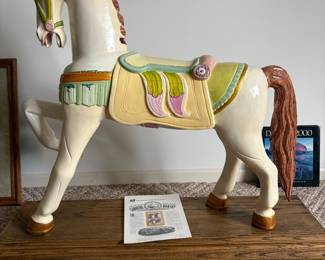 Vintage Carousel 35" tall x 35" head to tail